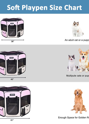 Jespet 2-Door Portable Soft-Sided Dog, Cat & Small Pet Exercise Playpen - Pup List