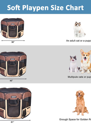 Jespet 2-Door Portable Soft-Sided Dog, Cat & Small Pet Exercise Playpen - Pup List