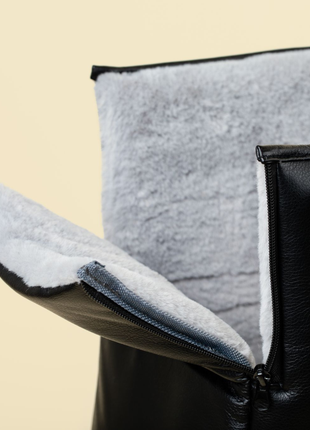 PupTote™ 3-in-1 Faux Leather Dog Carrier Bag - Black