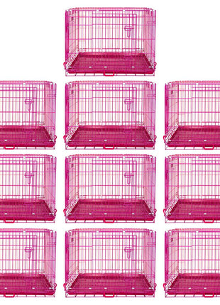 24-42" Collapsible Pink Dog Crate RED24-42 - Pup List