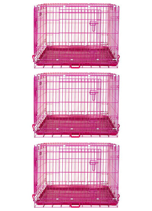 24-42" Collapsible Pink Dog Crate RED24-42 - Pup List