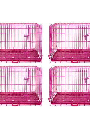 24-42" Collapsible Pink Dog Crate RED24-42 - Pup List