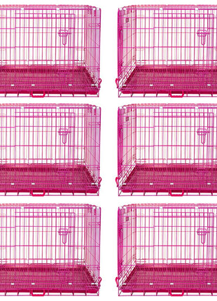 24-42" Collapsible Pink Dog Crate RED24-42 - Pup List