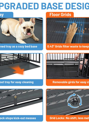 37" Stackable Heavy Duty Dog Kennel 371D08