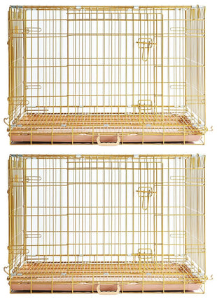 24-42" Collapsible Copper Gold Dog Crate GLD24-42 - Pup List