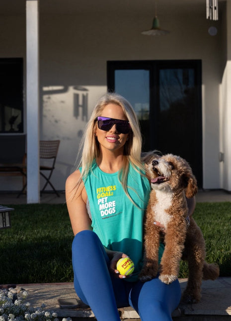 Fitness Goal | Dog Lover Sleeveless Tank | Gift for Dog Moms - Pup List