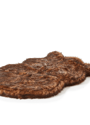 PupRug by Paw.com® Faux Fur Orthopedic Dog Bed - Curve Brown
