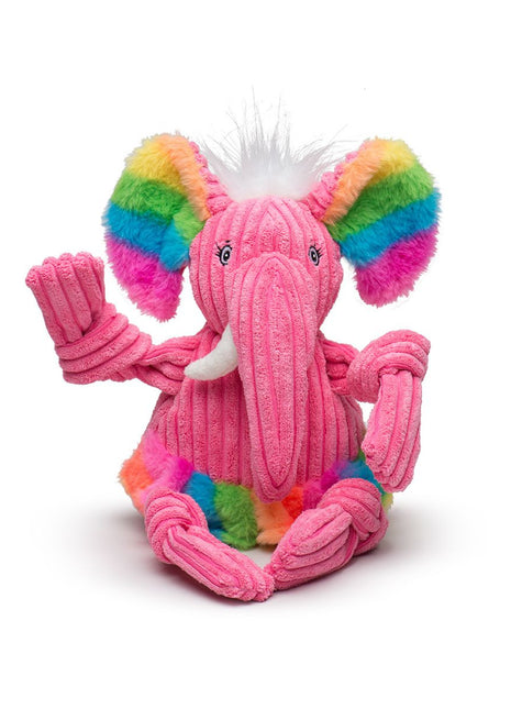 Rainbow Elephant Knottie® Plush Dog Toy