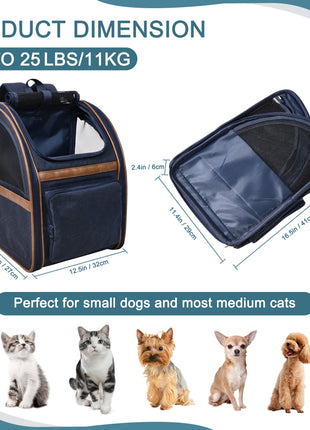 GOOPAWS Soft Backpack Carrier for Small Dogs and Cats, Collapsible with Breathable Mesh - Pup List
