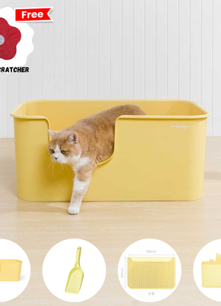Butter Litter Box XXL Set | Extra Large Litter Box with Accessories