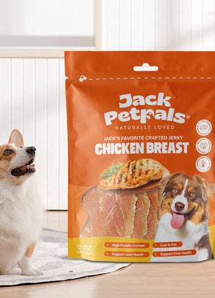 Jack PetPals Handcrafted Jerky Chicken Breast Dog Treats (12oz)