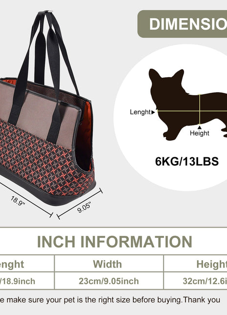 GOOPAWS Dog Purse Carrier for Small Dogs, Soft-Sided Tote Bags with Pocket and Anti-Slip Bottom - Pup List