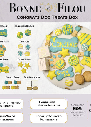 Congrats Themed Dog Treats Gift Box