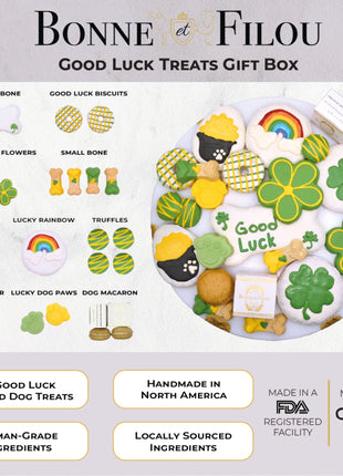 Good Luck Themed Dog Treats Gift Box