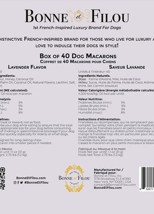 40 Count Dog Macaron Treats Gift Box