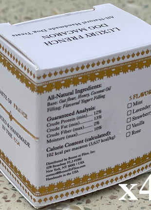 40 Count Dog Macaron Treats Gift Box