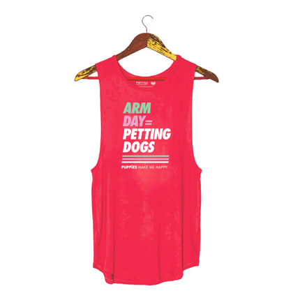Arm Day = Petting Dogs Tank Top | Gift for Dog Lovers & Dog Moms