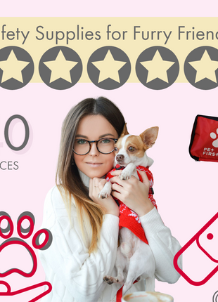 Comprehensive 40-Piece Pet Travel First Aid Kit for Emergencies, Safety, & Adventure