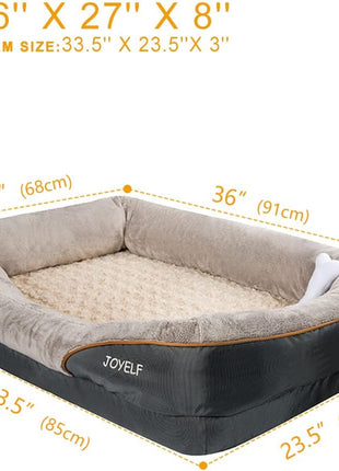 Large Memory Foam Orthopedic Bed