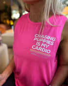 Chasing Puppies Is My Cardio Relaxed Women’s Tank | Gift for Dog Lovers
