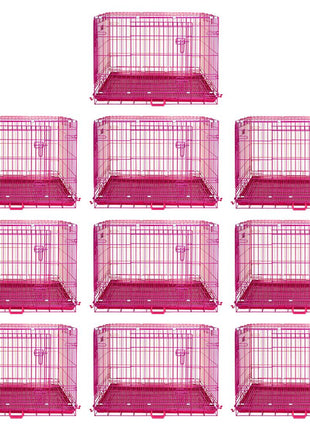 24-42" Collapsible Pink Dog Crate RED24-42 - Pup List