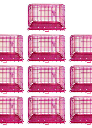 24-42" Collapsible Pink Dog Crate RED24-42 - Pup List