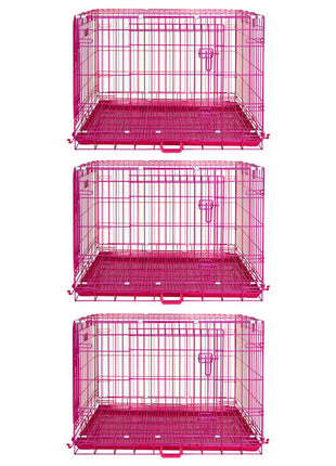 24-42" Collapsible Pink Dog Crate RED24-42 - Pup List