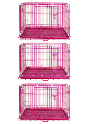 24-42" Collapsible Pink Dog Crate RED24-42 - Pup List