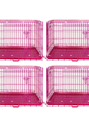 24-42" Collapsible Pink Dog Crate RED24-42 - Pup List