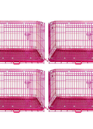 24-42" Collapsible Pink Dog Crate RED24-42 - Pup List