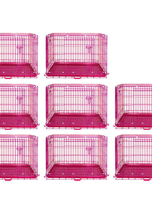 24-42" Collapsible Pink Dog Crate RED24-42 - Pup List