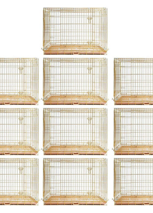 24-42" Collapsible Copper Gold Dog Crate GLD24-42 - Pup List