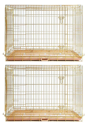 24-42" Collapsible Copper Gold Dog Crate GLD24-42 - Pup List