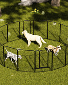 16 Panels Heavy Duty Metal Playpen with Self-Locking Gate, Extra Tall 40' Dog Fence Pet Exercise Pen for Outdoor and Indoor-Easy Setup Exercise Pen for Large Dogs