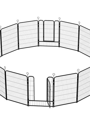 16 Panels Heavy Duty Metal Playpen with Self-Locking Gate, Extra Tall 40' Dog Fence Pet Exercise Pen for Outdoor and Indoor-Easy Setup Exercise Pen for Large Dogs