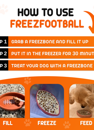 FreezFootball - Tough Enrichment Football Toy