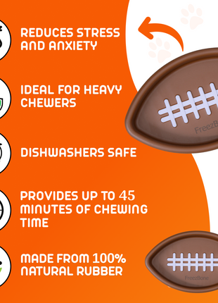 FreezFootball - Tough Enrichment Football Toy