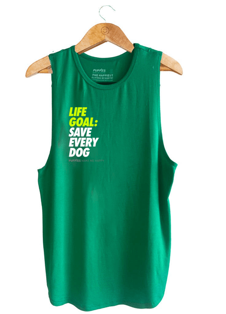 Life Goal: Save Every Dog Women's Relaxed Tank | Made in USA Rescue Advocate Gift