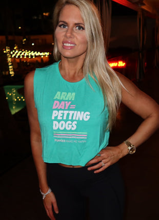 Arm Day Crop Top | Gift for Dog Lovers & Dog Moms