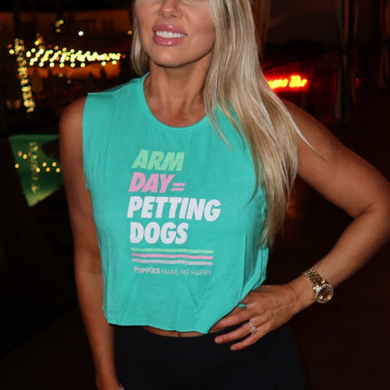 Arm Day Crop Top | Gift for Dog Lovers & Dog Moms