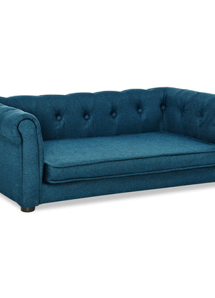 Elegant Rectangle Pet Bed, Durable Elevated Dog Sofa Bed, Comfortable Dog Couch, Blue Foam, 40'*23'*14'