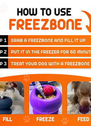 Freezball - Durable Fillable Dog Chew Bone