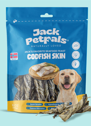 Jack PetPals Seafood Feast Codfish Skin Treat Chews (6oz)