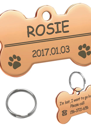 Engraved Personalized Stainless Steel Dog Tag - Pup List