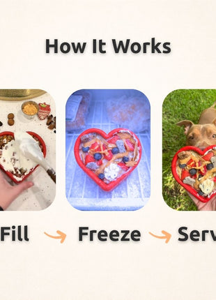FreezHeart - Durable Heart Enrichment Chew
