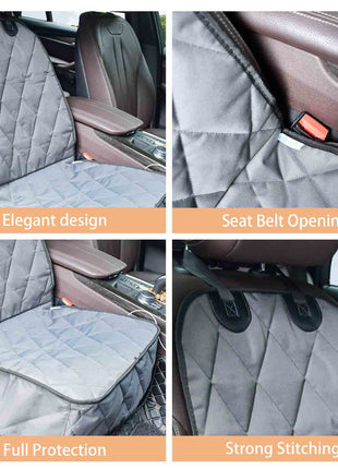 GOOPAWS Quilted Scratchproof Dog Front Car Seat Cover, Grey, 40''L - Pup List