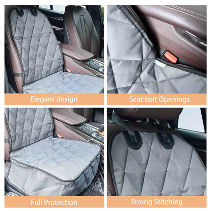 GOOPAWS Quilted Scratchproof Dog Front Car Seat Cover, Grey, 40''L - Pup List
