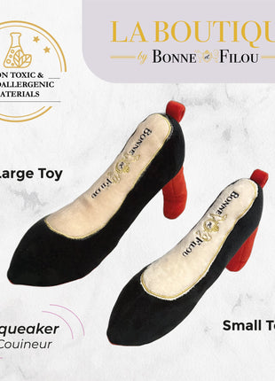 Red Heel Squeaky Dog Shoe Toy