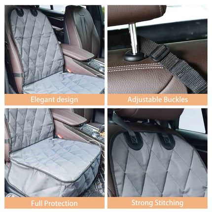 GOOPAWS Quilted Scratchproof Dog Front Car Seat Cover, Grey, 40''L - Pup List