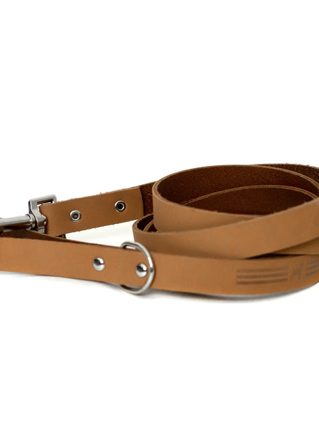 Modern Style Khaki Leather Leash